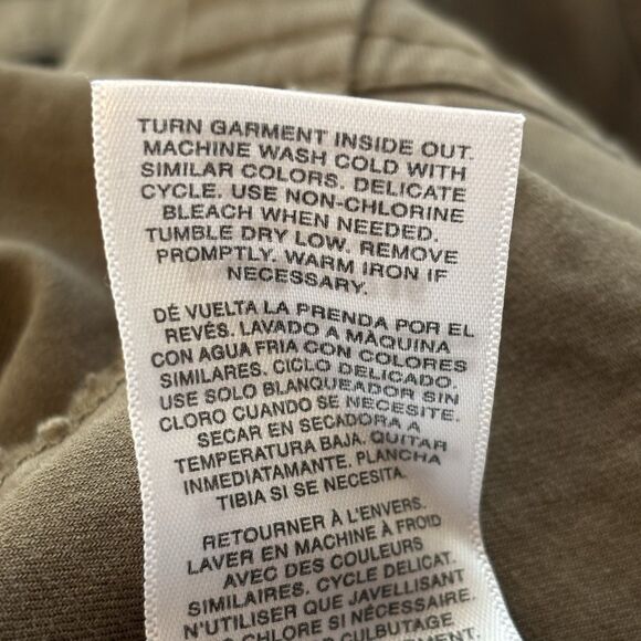 KENSIE JEANS Jacket Army Green Military Style Utility Denim Pockets - Picture 8 of 8